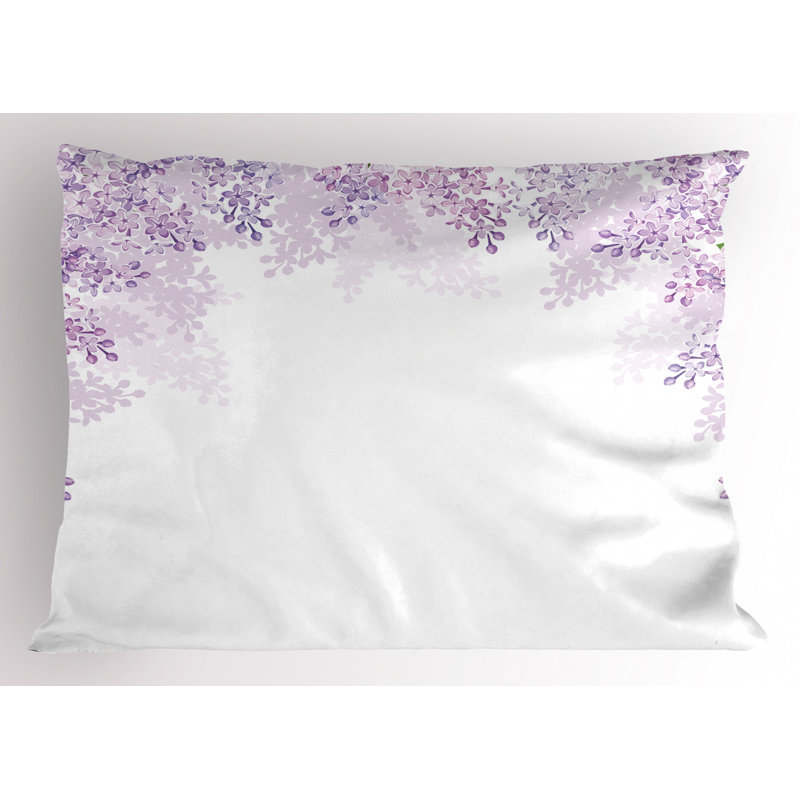Mauve Polyester Floral Sham Set, Twin