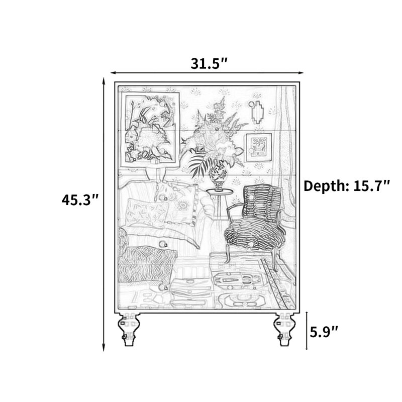 Armoire décorative pour petit salon