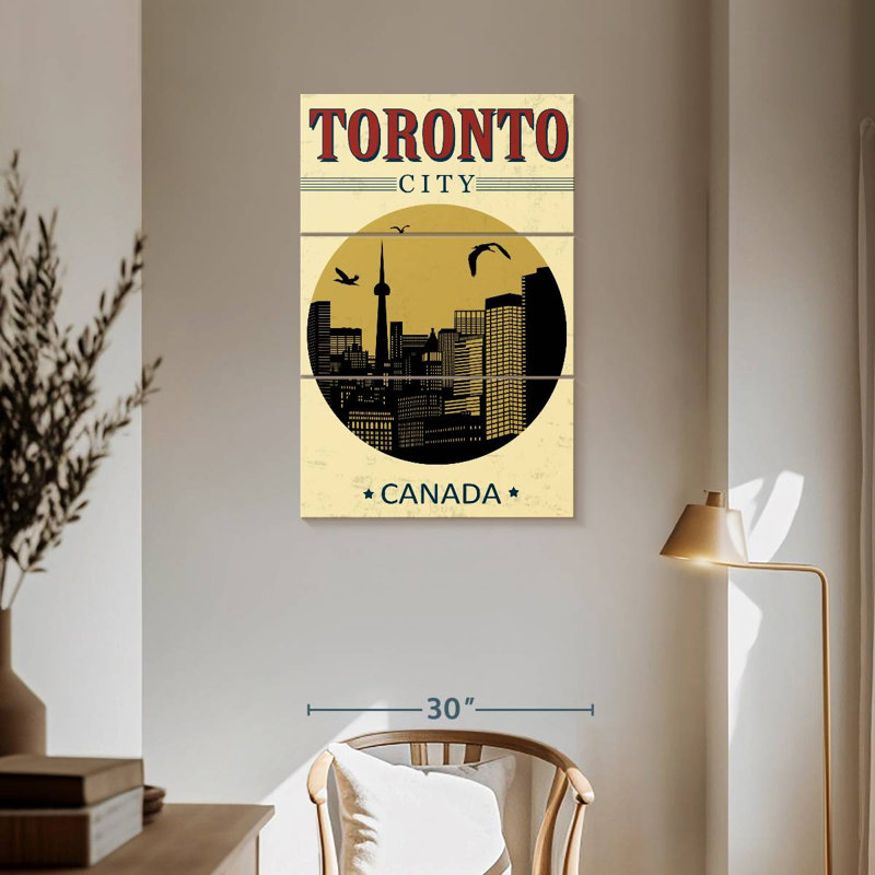 Affiche rétro Toronto, H 57 po x l 36 po