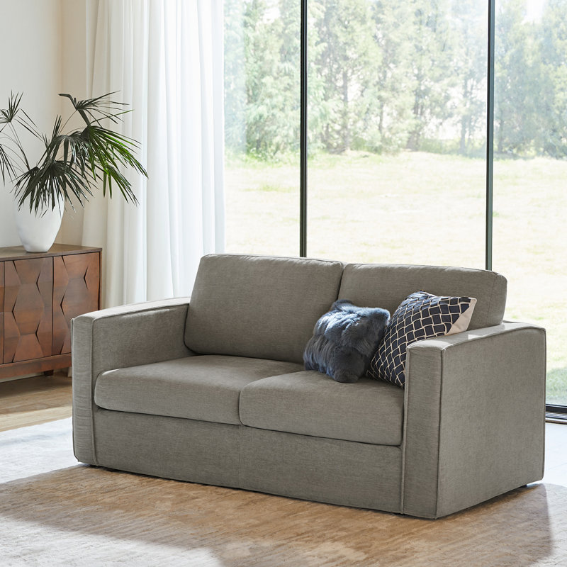  Danas 71" Modern Slipcover Storage Loveseat Sofa, Charcoal