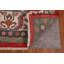 Tapis rouge en laine noué à la main de conception unique 8 pi 11 po x 11 pi 9 po New Age
