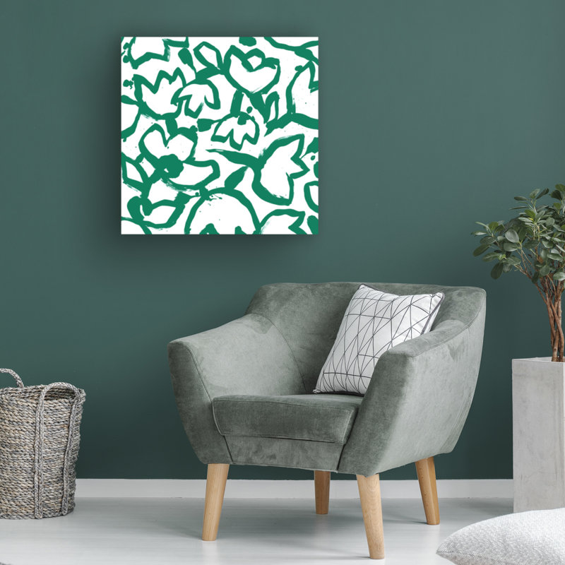 Bolognaise «Flora Patch I» sur toile, H 14 po x l 14 po
