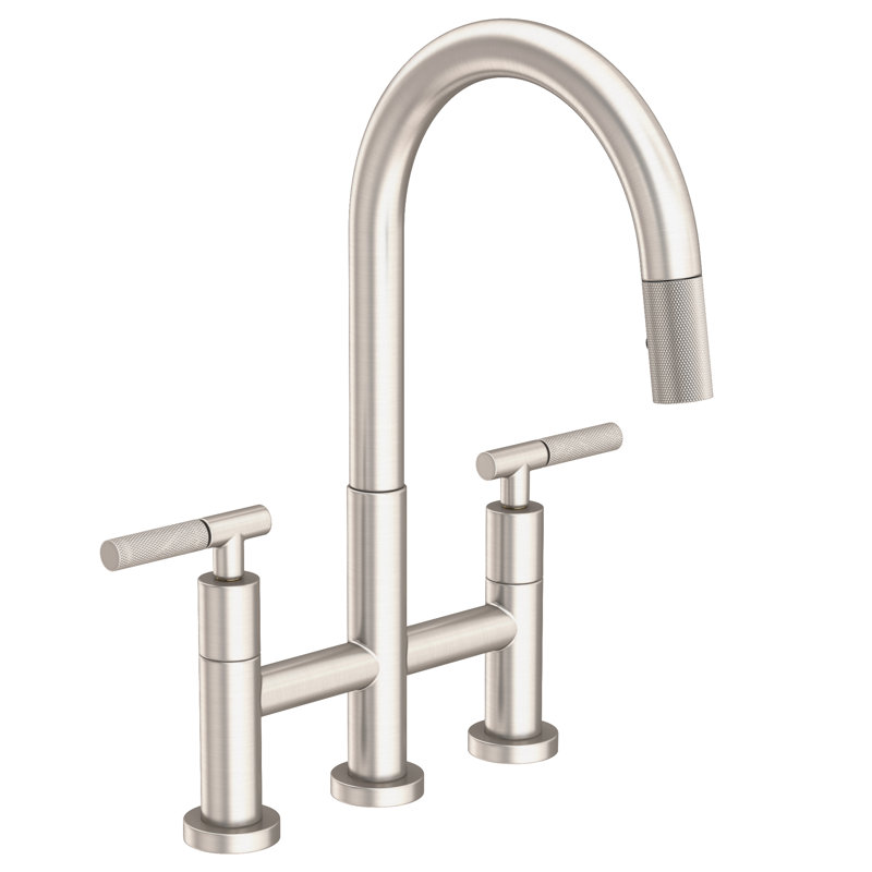 Muncy Pull Down Kitchen Bridge Faucet, Satin Nickel