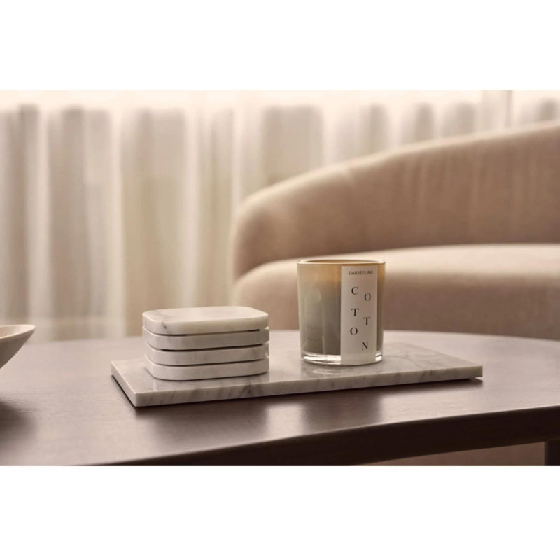Marble Square 4 Piece Coaster Set