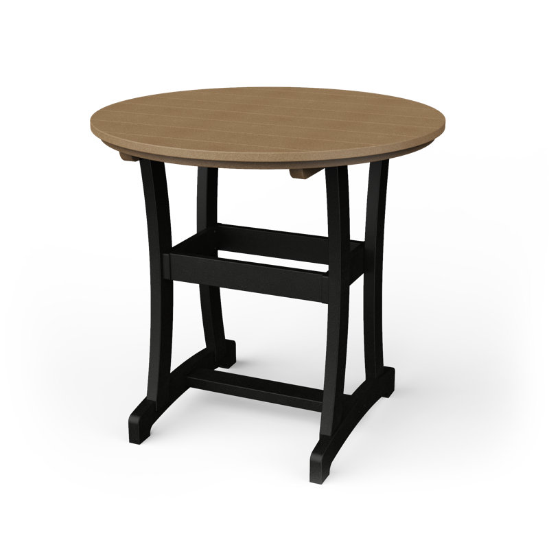 Table de bar Stella, H 42 po x l 42 po x P 42 po, Beige / Noir