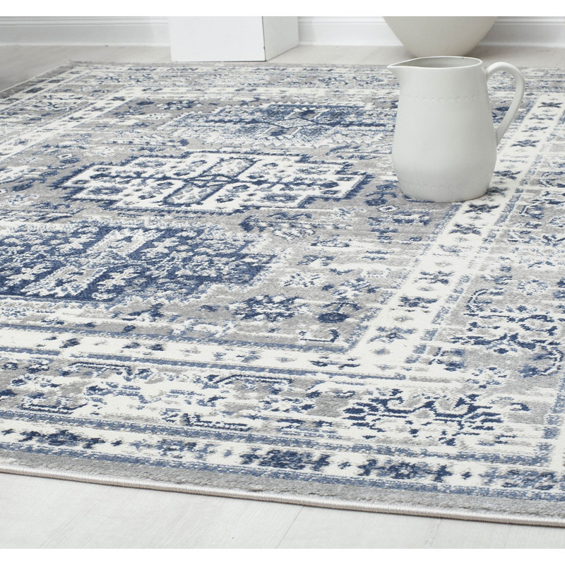 Gabriel Vintage Inky Sundara Area Rug, Rectangle 5'3" x 7'