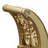 Krisean Faux Leather Upholstered Bench in Gold