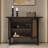 43.31" Black Rectangular Solid Wood Console Table