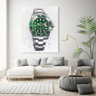Rolex Emerald - peinture sur toile