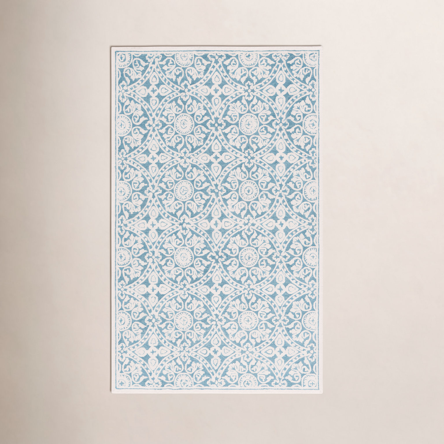 Hand-Tufted Wool Geometric Rug, Rectangle 4' x 6'