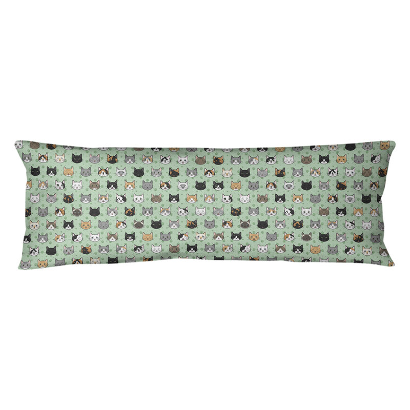 Coussin lombaire pour chat kitty, Bourre en polyester, Vert clair, Molleton moelleux