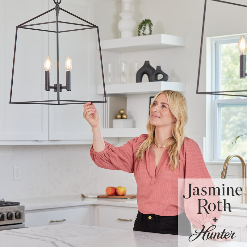 Jasmine Roth 4 - Light Lantern Pendant, Flat Matte Black