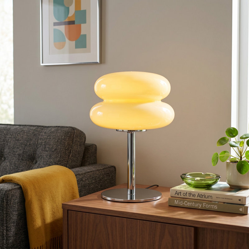 Lampe de table beige hamburger de style tricolore (y compris l'ampoule E26)