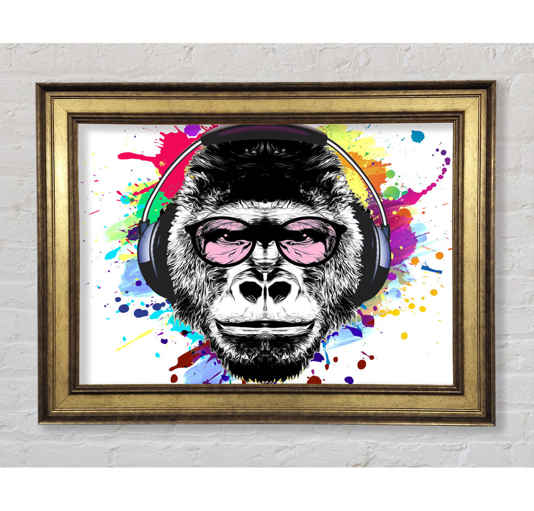 Gorilla-Brille Farbspritzer - Druck