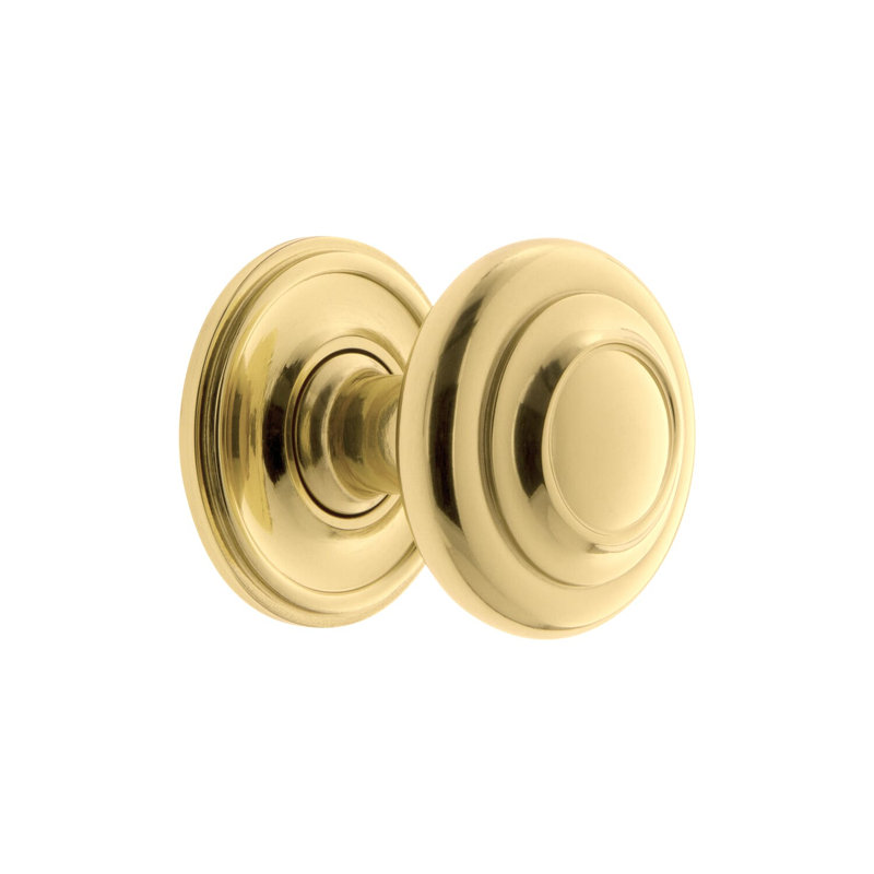 Circulaire Round Knob, Polished Brass