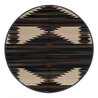 Washable Mountain Shadow Southwestern Area Rug