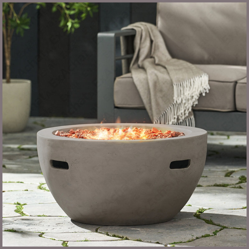 Rectangular MGO Propane Fire Pit Table 40000 BTU For Outdoor Patio Garden Backyard