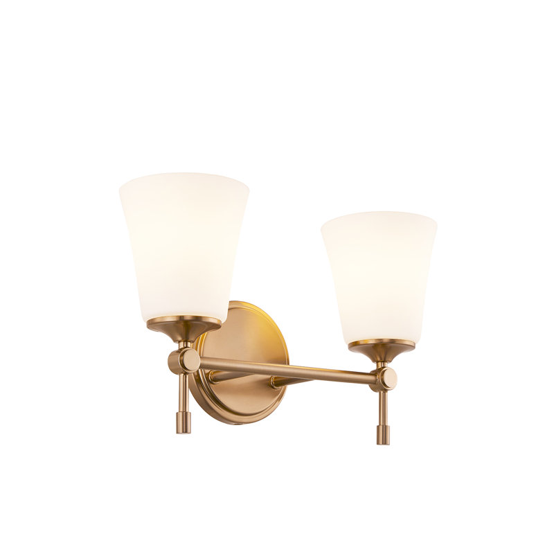 Ensemble de meuble-lavabo 2 lumières Fusion - Laiton brossé Fusion - Tulsi, Laiton brossé, 2