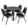 Kee Round Breakroom Table Top, 4 Restaurant Stack Chairs