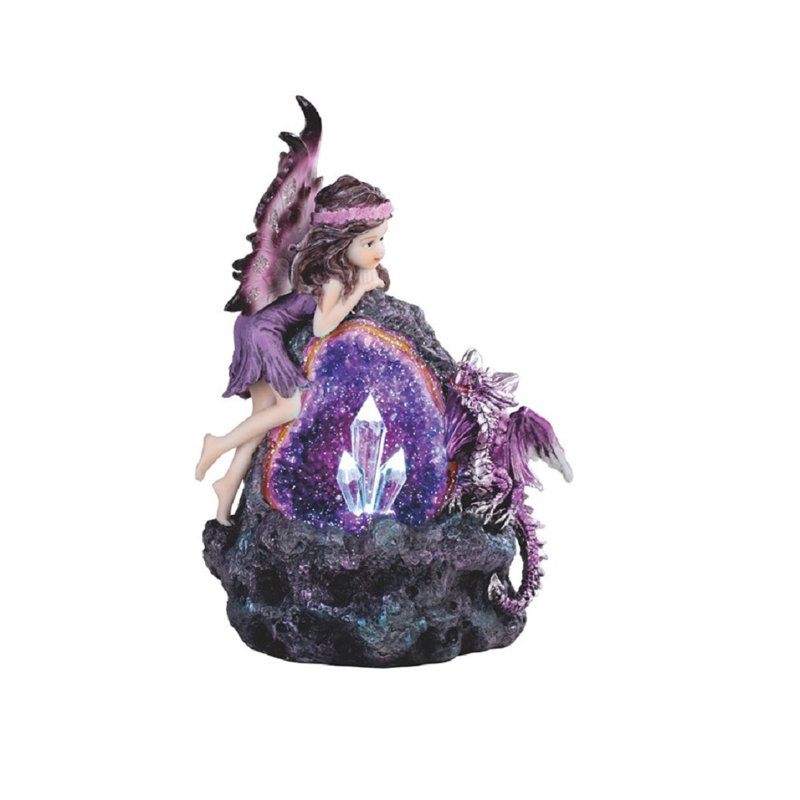 Lampe de nuit fée et dragon