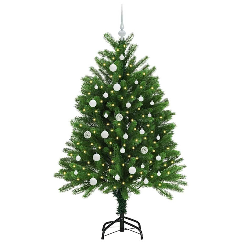 Christmas Tree with 150 LEDs with Stand 120 cm PE, White