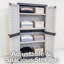 Armoire de rangement en résine Sunnydaze robuste avec portes verrouillables et tablettes réglables, armoire utilitaire autoportante pour le garage, la salle de lavage, le bureau et l'organisation du sous-sol