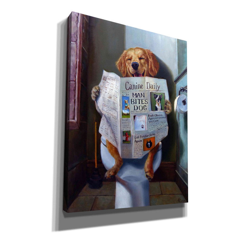«Dog Gone Funny» par Lucia Heffernan, impression sur toile tendue, H 16 po x l 12 po x P 0,75 po