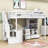 Haken Kids Twin Loft Bed with Drawers-1826652079