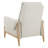  Upholstered Mannul Recliner with Solid Wood Legs and Padded Armrests-123845503