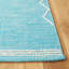 Tapis bleu sarcelle / ivoire tissé à plat à la main Holtby Southwestern-818999786