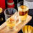 Gibson Home 4 Piece 16 Ounce Gold Rim Beer Glass Set