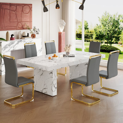 Marble Dining Table Set