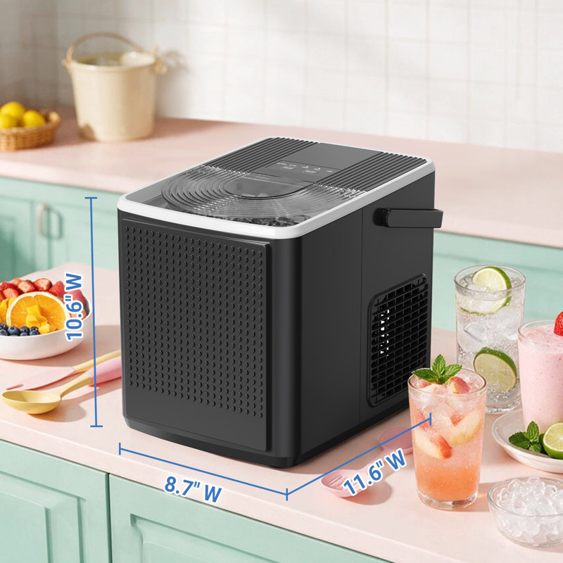 SOUKOO Countertop Ice Maker with Creative Building Block Display Panel, 26 lbs Daily Ice Production