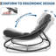 Chaise berçante surdimensionnée avec coussin Papasan, intérieur / extérieur