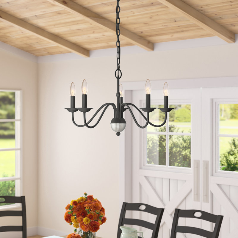 Lustre classique / traditionnel Seiling, Noir/accent nickel brossé