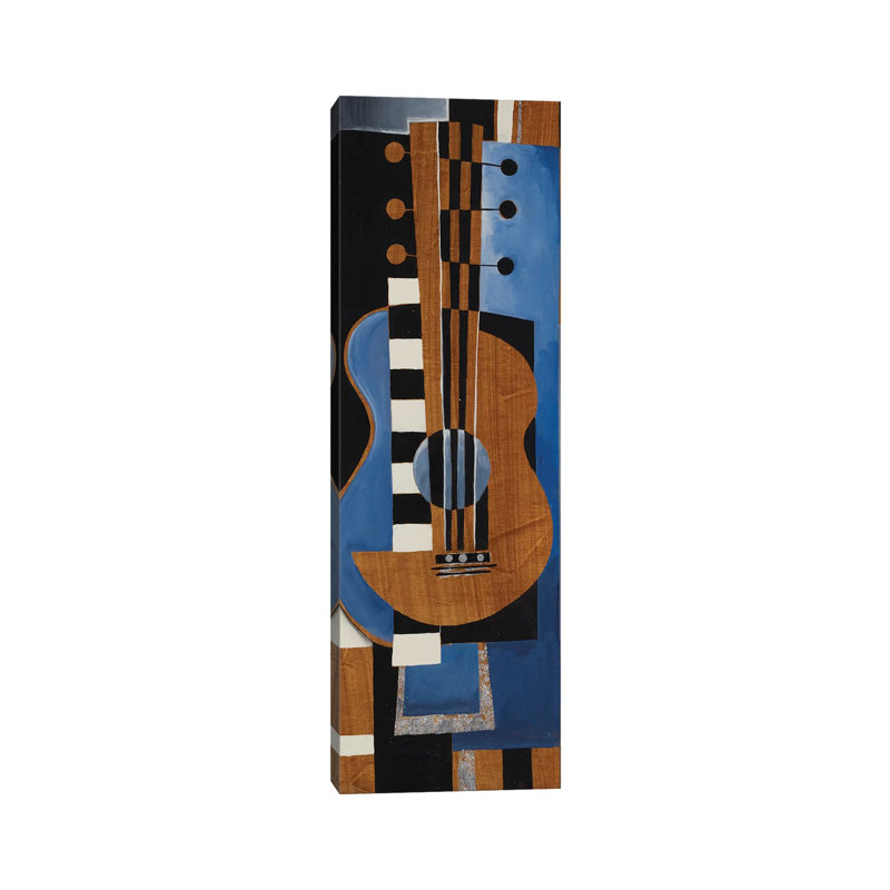 Blues Guitar by Liz Jardine - Wrapped Canvas Panoramic Print, 152.4 cm H x 50.8 cm W x 1.91 cm D
