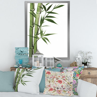 Détail d'un bambou vert foncé I - reproduction sur toile