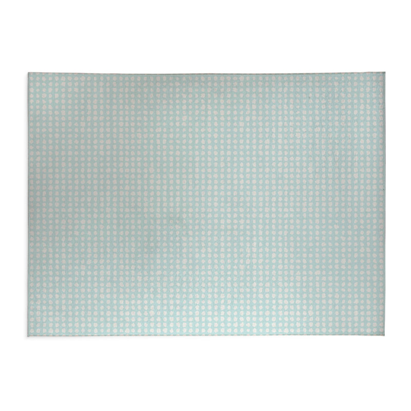 Tapis de cuisine anti-dérapant léger Grunge Row, Rectangulaire 3 pi x 5 pi, Bleu clair