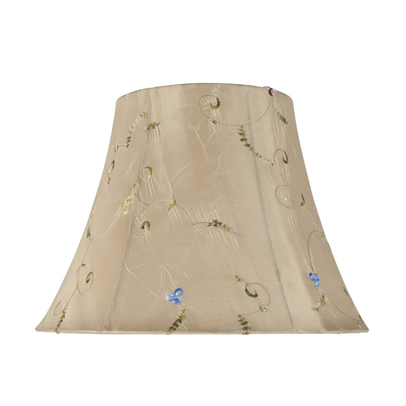 Abat-jour cloche en Similisoie en soie de 9,5 po (araignée) de couleur dorée