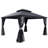 Kozyard Alexander Gray Double Roof Hardtop Gazebo with Privacy Curtain Mosquito Netting-86724634