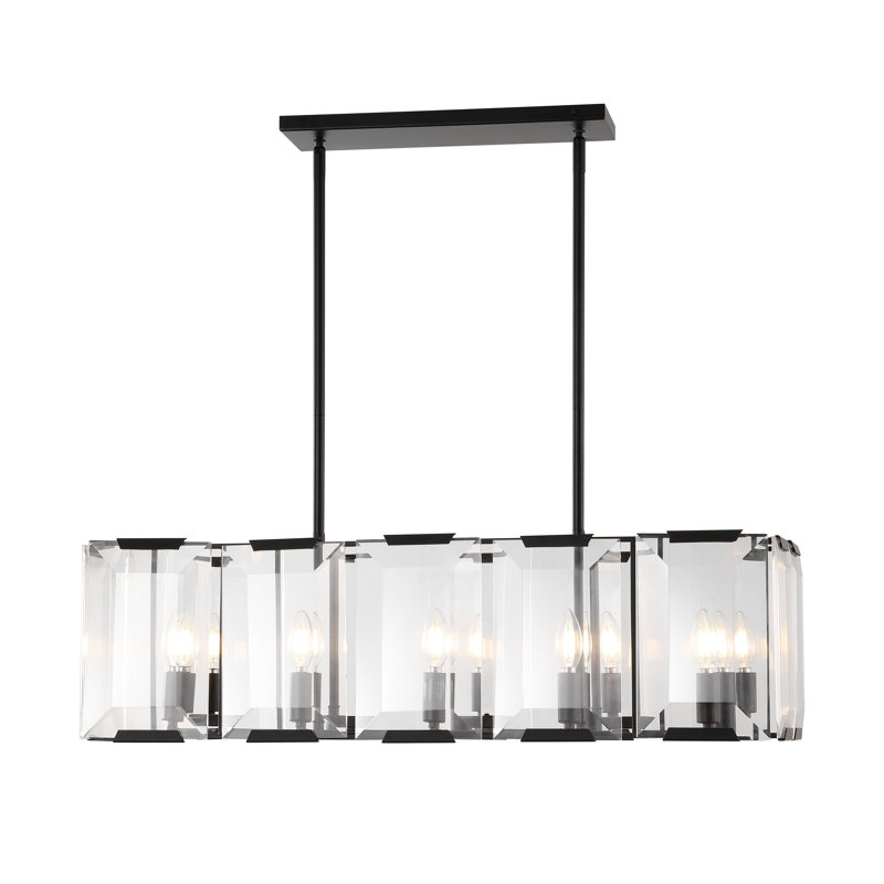 Lustre carré / rectangulaire à 10 lumières Caputo Lafe