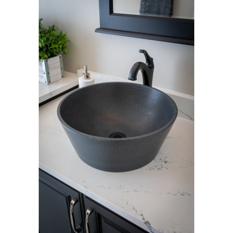 Eden Bath 15.75 " Stone Circular Bathroom Sink