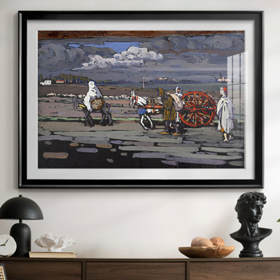 Arabs I (Cemetery)-Wassily Kandinsky-Framed Gallery Wrapped - Matted and Framed Under Acrylic Glass, Large Living Room Wall Art