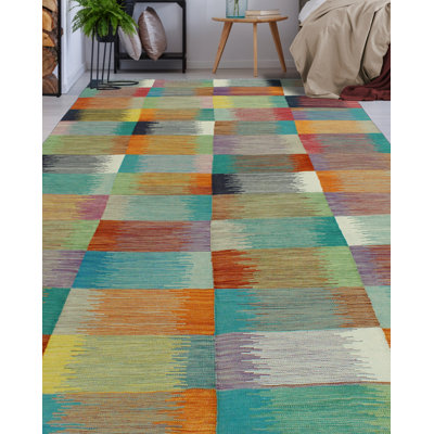Modern Flatweave Hormizd Brown Rug