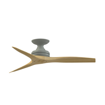 Spitfire 48 Inch Flush Indoor/outdoor Ceiling Fan - Antique Graphite With Natural Blades