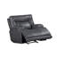 Fauteuil inclinable Tito, polyester gris, accoudoirs coussinés-109470186