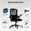 Chaise de bureau ergonomique en filet avec support lombaire et hauteur réglable