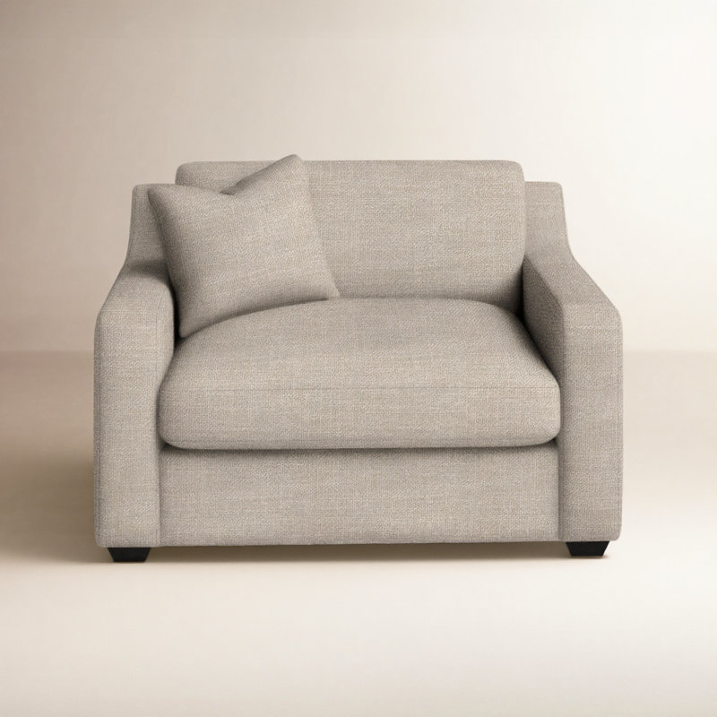 Rhodes Upholstered Chair And A Half, Conversation Ivory Basketweave