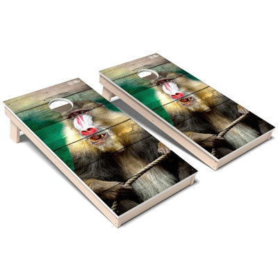 Wild Animal Mandrill Monkey All-Weather Composite Cornhole Board Set