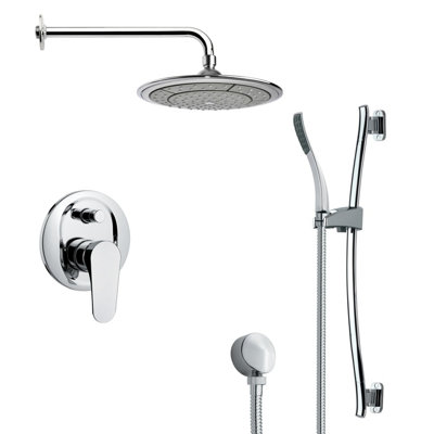 Système de douche complet à pression équilibrée avec valve brute Rendino